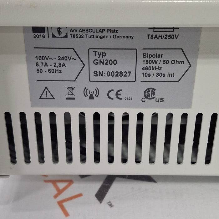 Aesculap, Inc. Aesculap, Inc. GN200 Lektrafuse Generator Electrosurgical Units reLink Medical