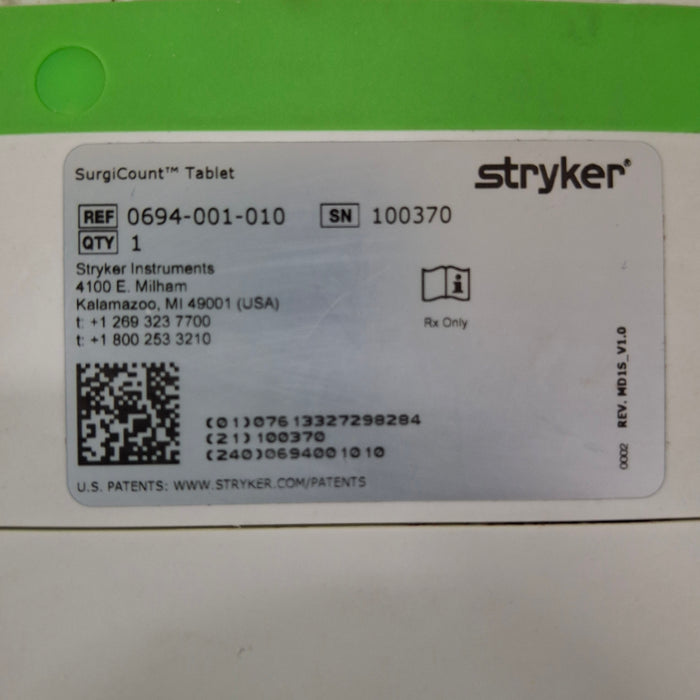Stryker 0694-001-010 SurgiCount Tablet