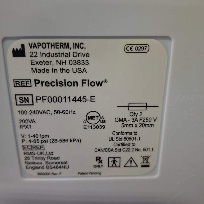 Vapotherm Precision Flow Meter Humidifier