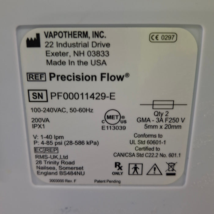 Vapotherm Precision Flow Meter Humidifier