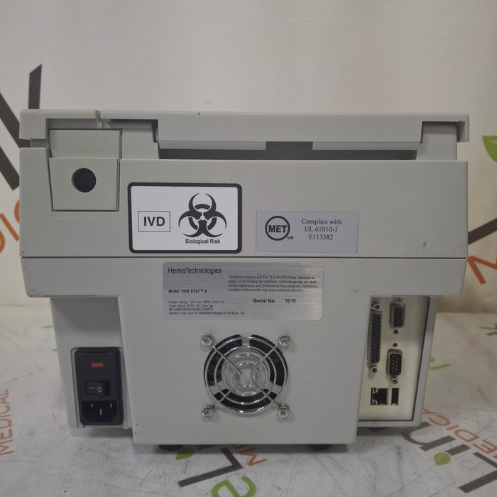 Hema Technology Inc ESR Stat 6 Blood Analzyer