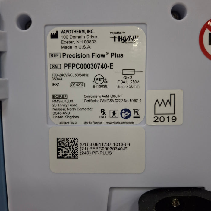 Vapotherm Precision Flow Plus Meter Humidifier