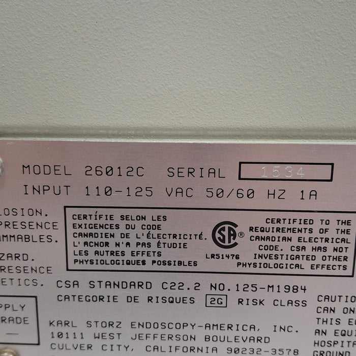 Karl Storz 26012 Electronic Laparoflator