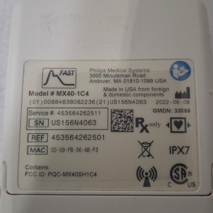 Philips Philips MX40 1.4 ECG/SPO2 865350 Telemetry Transmitter Patient Monitors reLink Medical