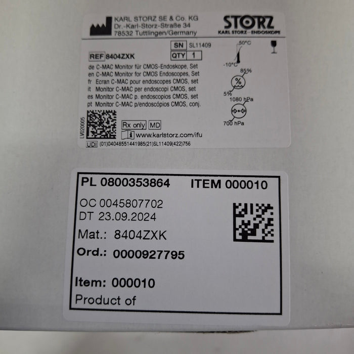 Karl Storz Karl Storz 8403 ZX C-MAC Monitor Rigid Endoscopy reLink Medical