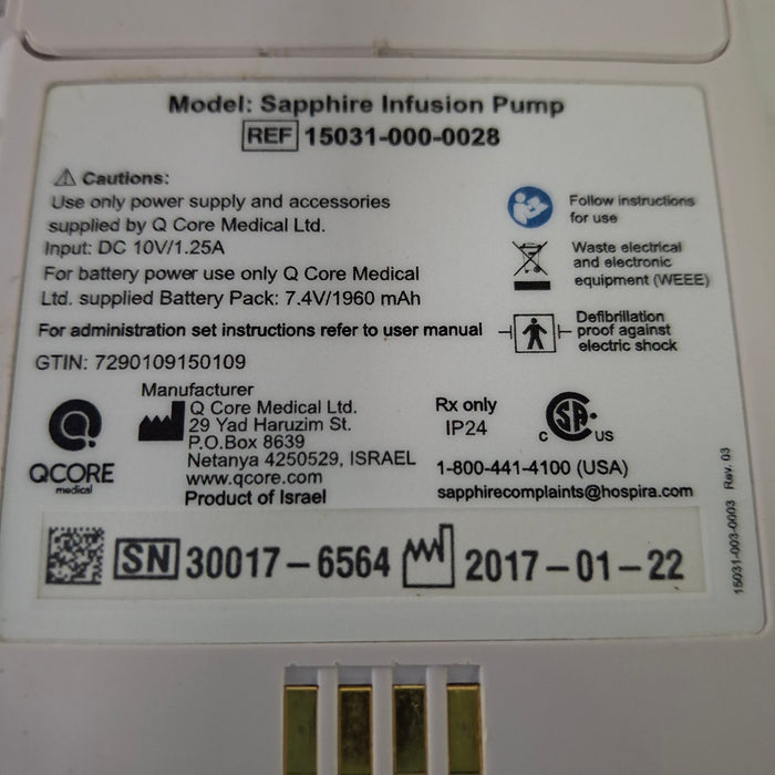QCore Medical QCore Medical Sapphire Multi-Therapy Infusion Pump Infusion Pump reLink Medical