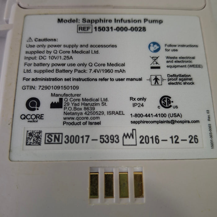 QCore Medical QCore Medical Sapphire Multi-Therapy Infusion Pump Infusion Pump reLink Medical
