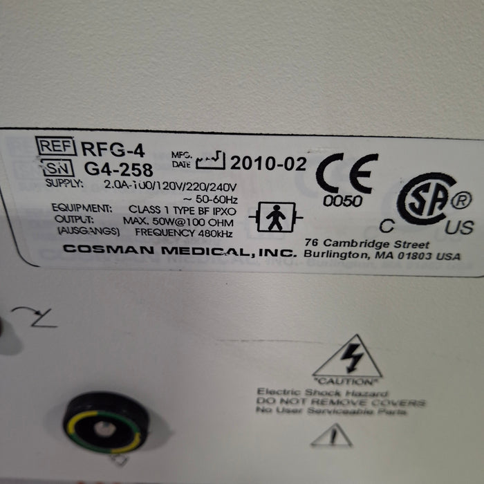 Cosman Medical, Inc. RFG-G4 Radiofrequency Generator