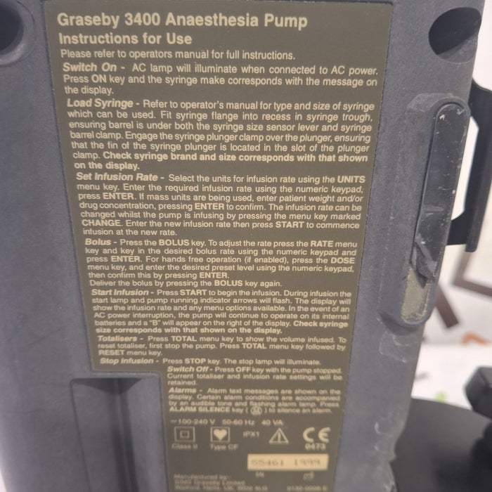 Graseby Graseby 3400 Syringe Pump Infusion Pump reLink Medical