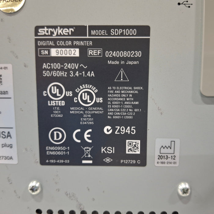 Stryker SDP1000 Digital Color Printer