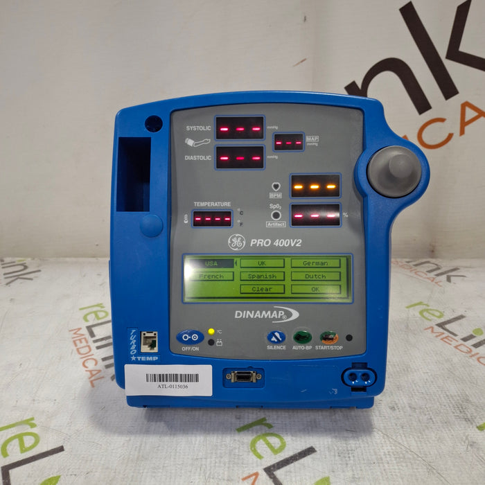 GE Healthcare GE Healthcare Dinamap Pro 400V2 Vital Signs Monitor Patient Monitors reLink Medical