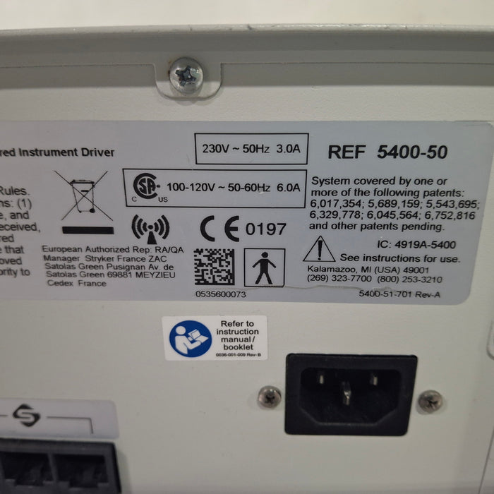 Stryker 5400-050 Core Powered Instrument Driver