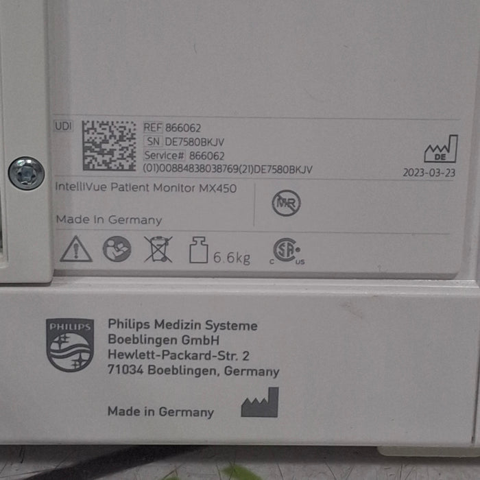 Philips MX450 Portable/Bedside Patient Monitor