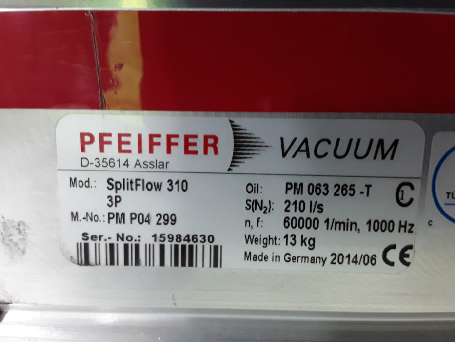 Pfeiffer Vacuum Pfeiffer Vacuum SplitFlow 310 3P Pump Industrial Equipment reLink Medical