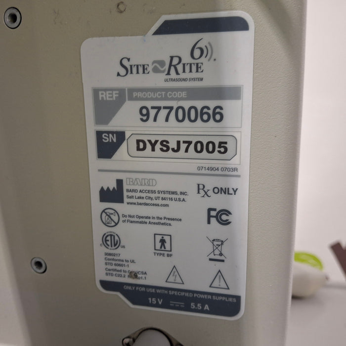 Bard Medical Site Rite 6 Ultrasound