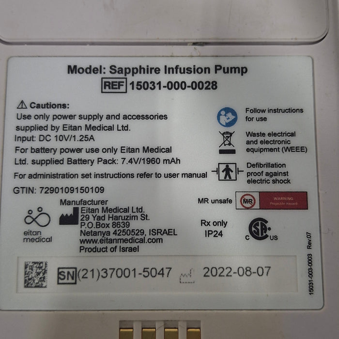 QCore Medical QCore Medical Sapphire Multi-Therapy Infusion Pump Infusion Pump reLink Medical