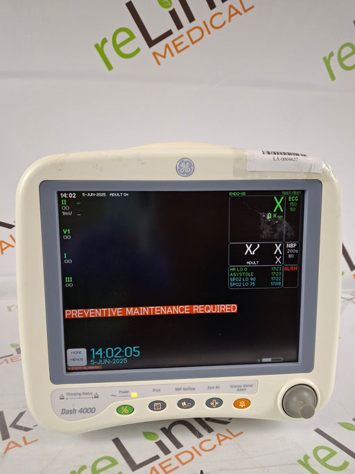 GE Healthcare GE Healthcare Dash 4000 - GE/Nellcor SpO2 Patient Monitor Patient Monitors reLink Medical