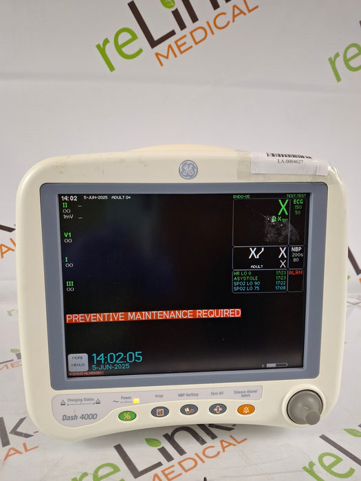 GE Healthcare GE Healthcare Dash 4000 - GE/Nellcor SpO2 Patient Monitor Patient Monitors reLink Medical