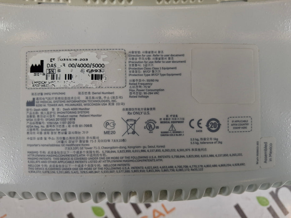 GE Healthcare GE Healthcare Dash 4000 - GE/Nellcor SpO2 Patient Monitor Patient Monitors reLink Medical