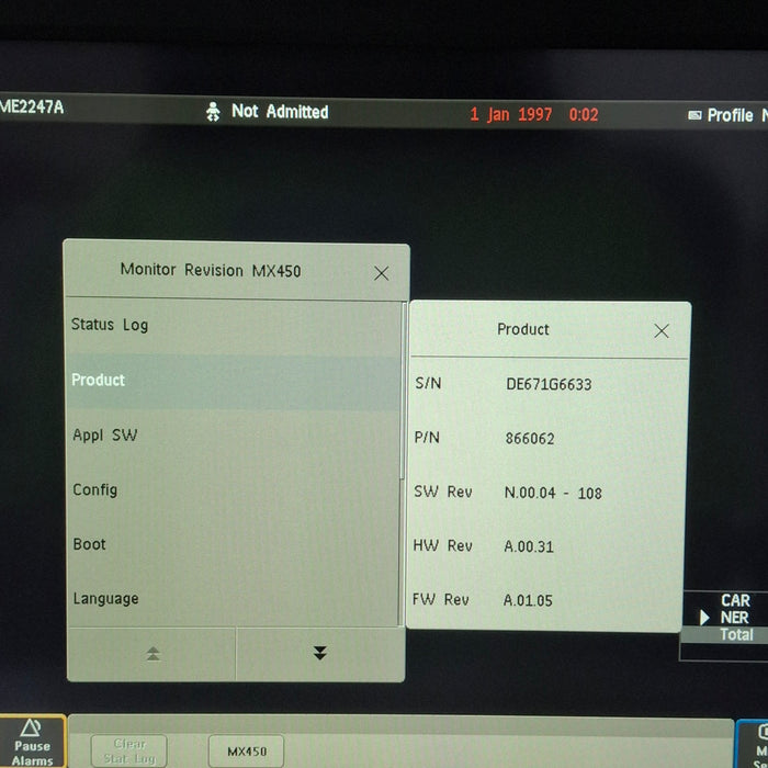 Philips MX450 Portable/Bedside Patient Monitor