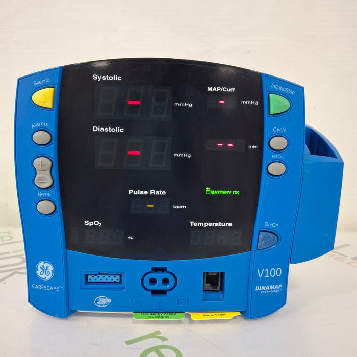 GE Healthcare Dinamap V100 - NIBP, SpO2 Vital Signs Monitor