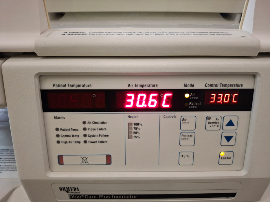 Ohmeda Medical Ohio Care Plus 4000 Incubator
