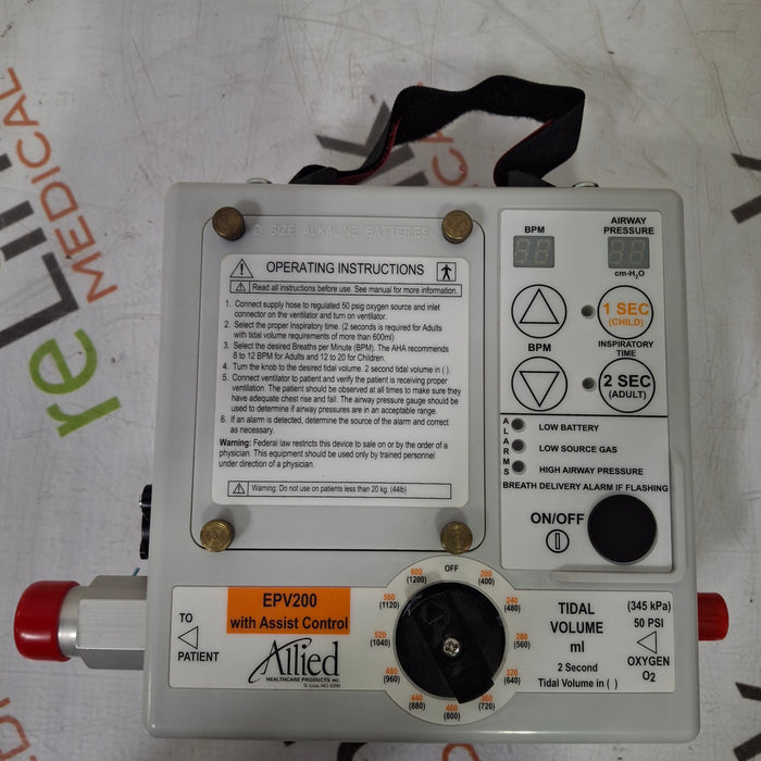 Allied Healthcare Products Allied Healthcare Products EPV200 Ventilator Respiratory reLink Medical
