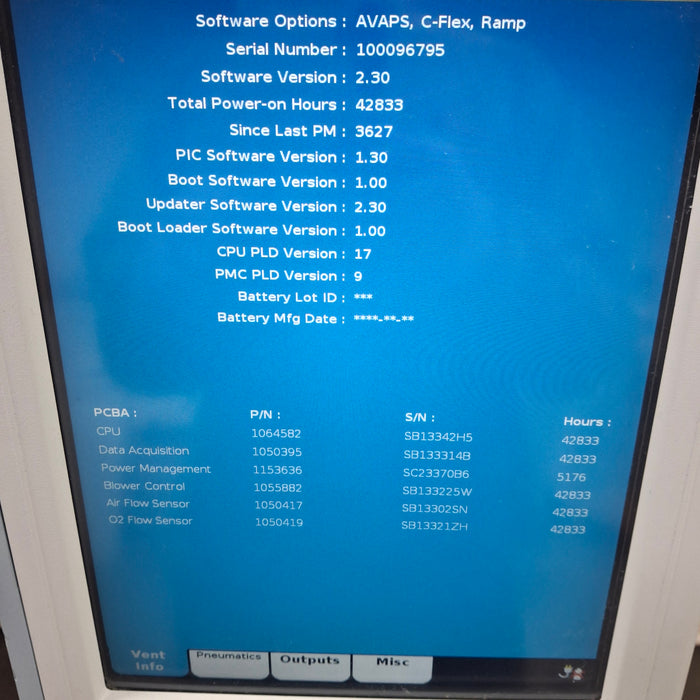 Respironics V60 BiPAP Ventilator Monitor