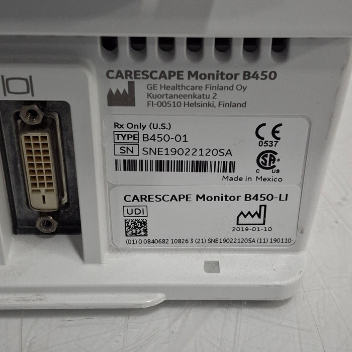 GE Healthcare GE Healthcare Carescape B450 Post Anesthesia Care Patient Monitor Patient Monitors reLink Medical