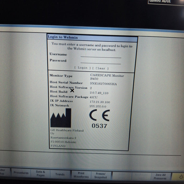 GE Healthcare GE Healthcare Carescape B450 Critical Care Patient Monitor Patient Monitors reLink Medical