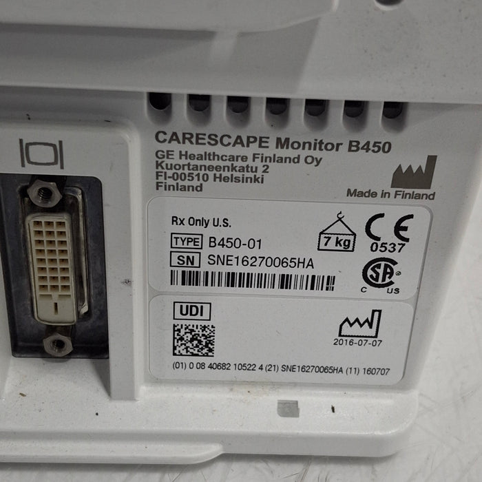 GE Healthcare GE Healthcare Carescape B450 Critical Care Patient Monitor Patient Monitors reLink Medical