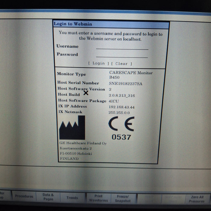 GE Healthcare GE Healthcare Carescape B450 Critical Care Patient Monitor Patient Monitors reLink Medical