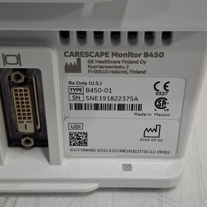 GE Healthcare GE Healthcare Carescape B450 Critical Care Patient Monitor Patient Monitors reLink Medical