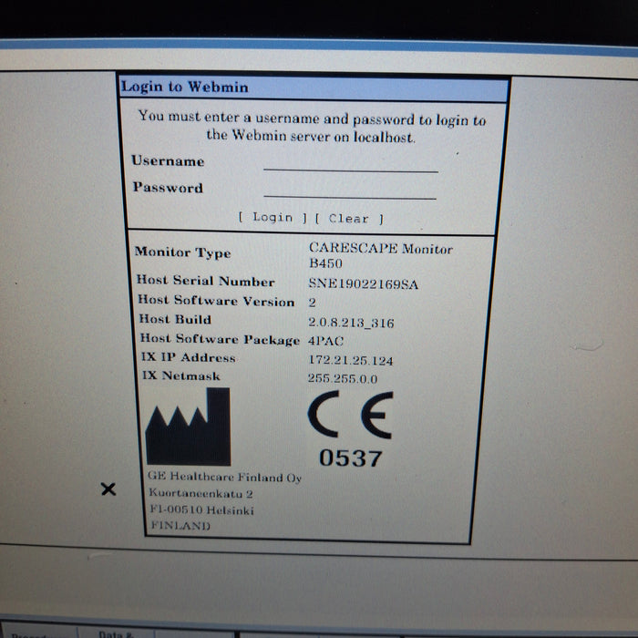 GE Healthcare GE Healthcare Carescape B450 Post Anesthesia Care Patient Monitor Patient Monitors reLink Medical
