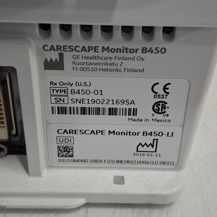 GE Healthcare GE Healthcare Carescape B450 Post Anesthesia Care Patient Monitor Patient Monitors reLink Medical