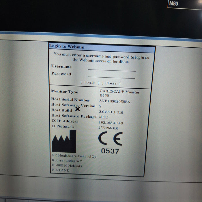 GE Healthcare GE Healthcare Carescape B450 Critical Care Patient Monitor Patient Monitors reLink Medical