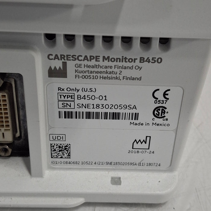 GE Healthcare GE Healthcare Carescape B450 Critical Care Patient Monitor Patient Monitors reLink Medical