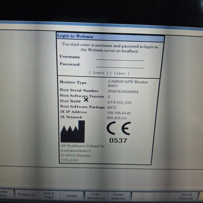 GE Healthcare GE Healthcare Carescape B450 Critical Care Patient Monitor Patient Monitors reLink Medical