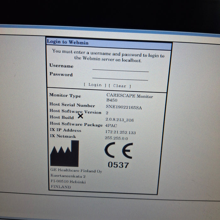 GE Healthcare GE Healthcare Carescape B450 Post Anesthesia Care Patient Monitor Patient Monitors reLink Medical