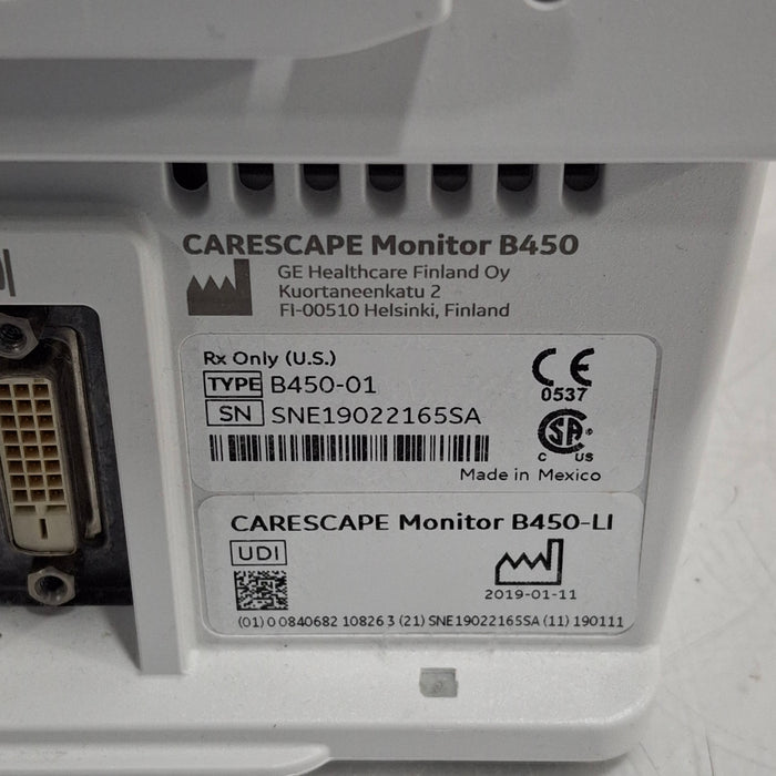 GE Healthcare GE Healthcare Carescape B450 Post Anesthesia Care Patient Monitor Patient Monitors reLink Medical