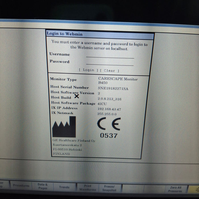GE Healthcare GE Healthcare Carescape B450 Critical Care Patient Monitor Patient Monitors reLink Medical