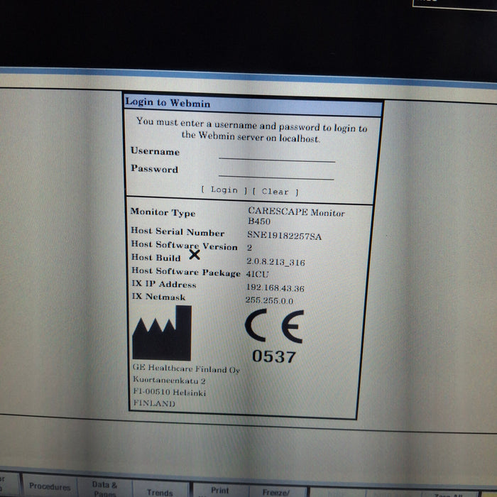 GE Healthcare GE Healthcare Carescape B450 Critical Care Patient Monitor Patient Monitors reLink Medical