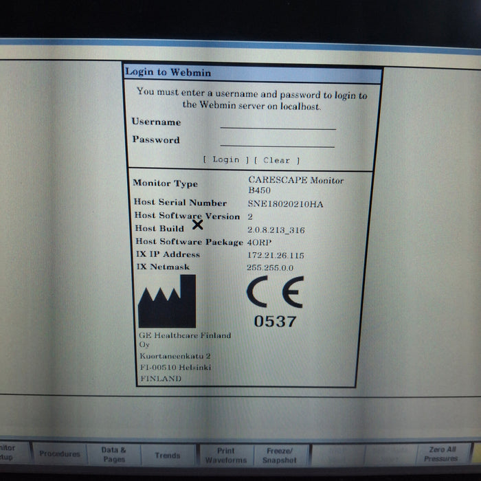 GE Healthcare GE Healthcare Carescape B450 Anesthesia Care Patient Monitor Patient Monitors reLink Medical