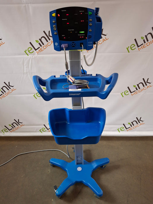 GE Healthcare GE Healthcare Dinamap V100 - NIBP, SpO2, Temp Vital Signs Monitor Patient Monitors reLink Medical