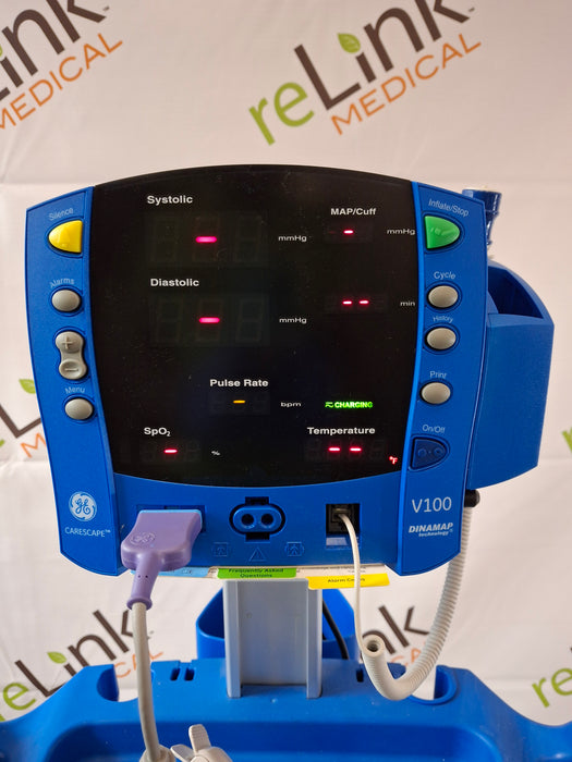 GE Healthcare GE Healthcare Dinamap V100 - NIBP, SpO2, Temp Vital Signs Monitor Patient Monitors reLink Medical