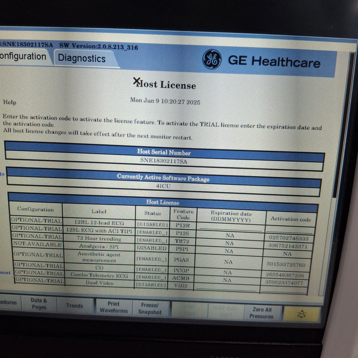 GE Healthcare Carescape B450 Critical Care Patient Monitor