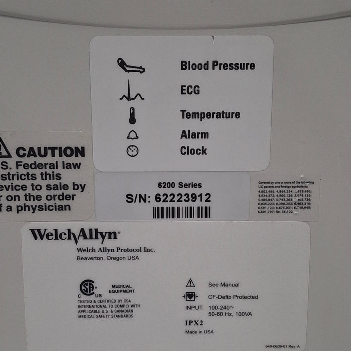 Welch Allyn 6200 Atlas Vital Signs Monitor