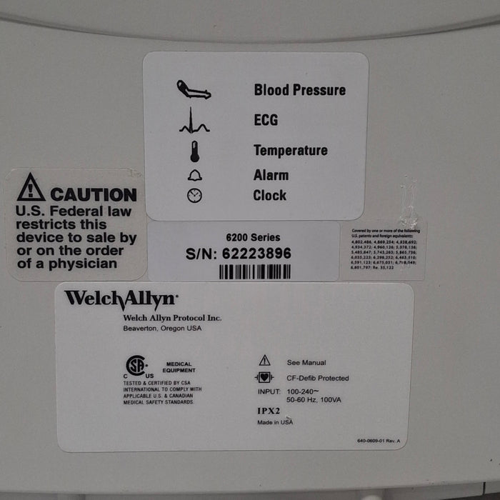 Welch Allyn 6200 Atlas Vital Signs Monitor