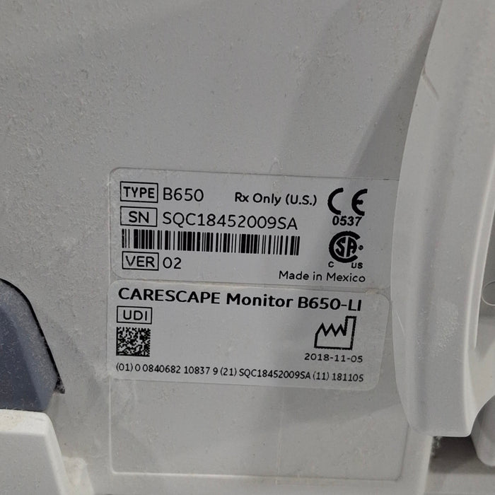 GE Healthcare Carescape B650 Patient Monitor