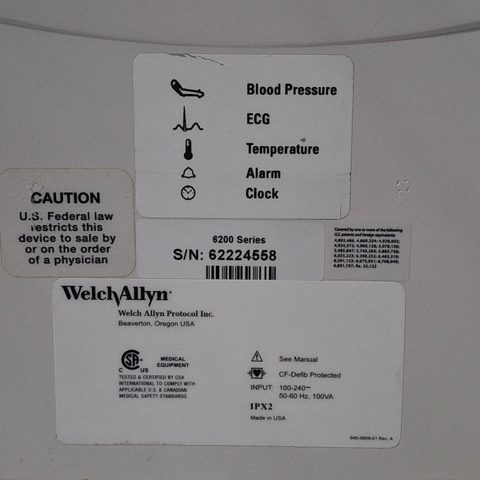 Welch Allyn 6200 Atlas Vital Signs Monitor